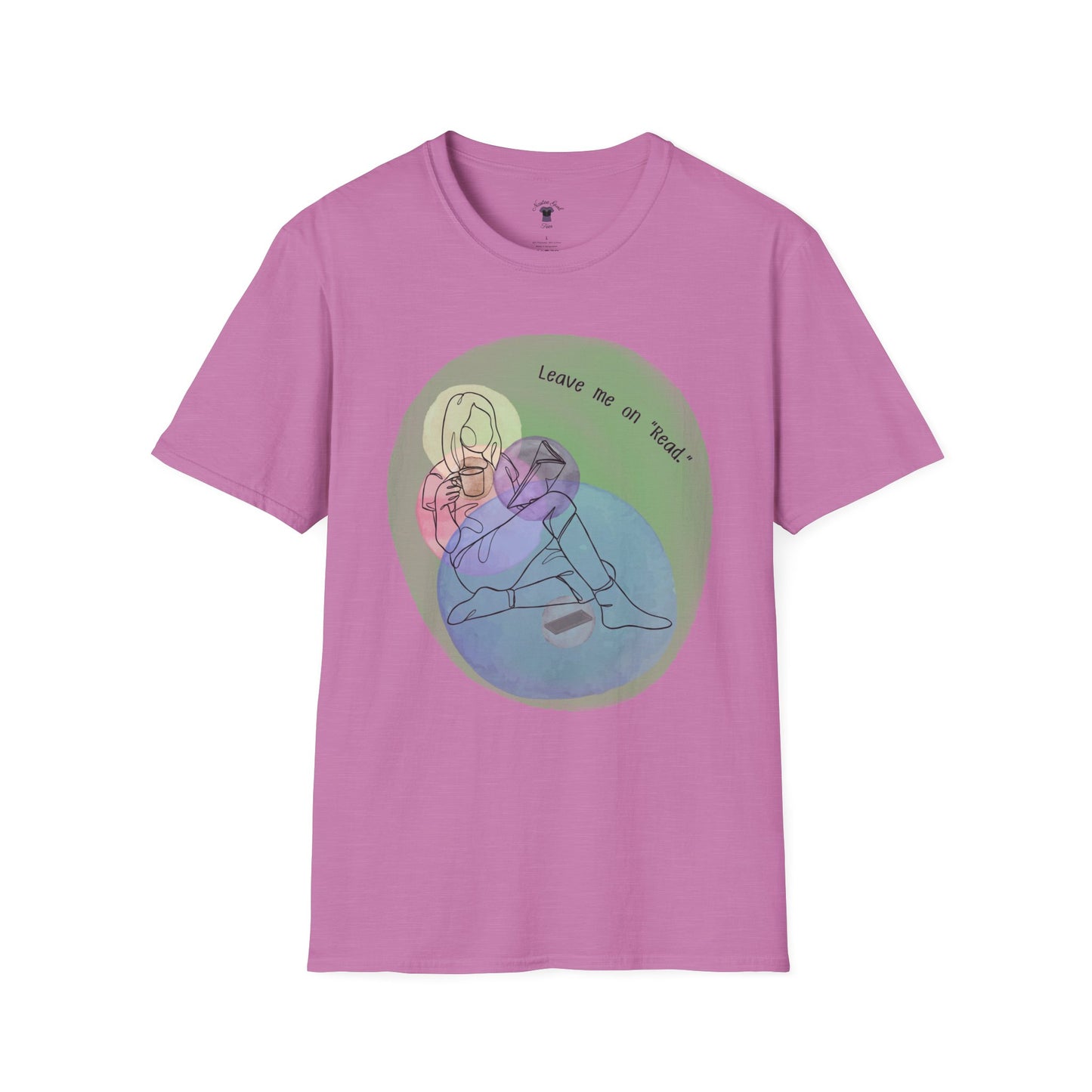 Leave Me on Read Unisex Softstyle T-Shirt - Colorful Comfy Tee - Book Reader Gift