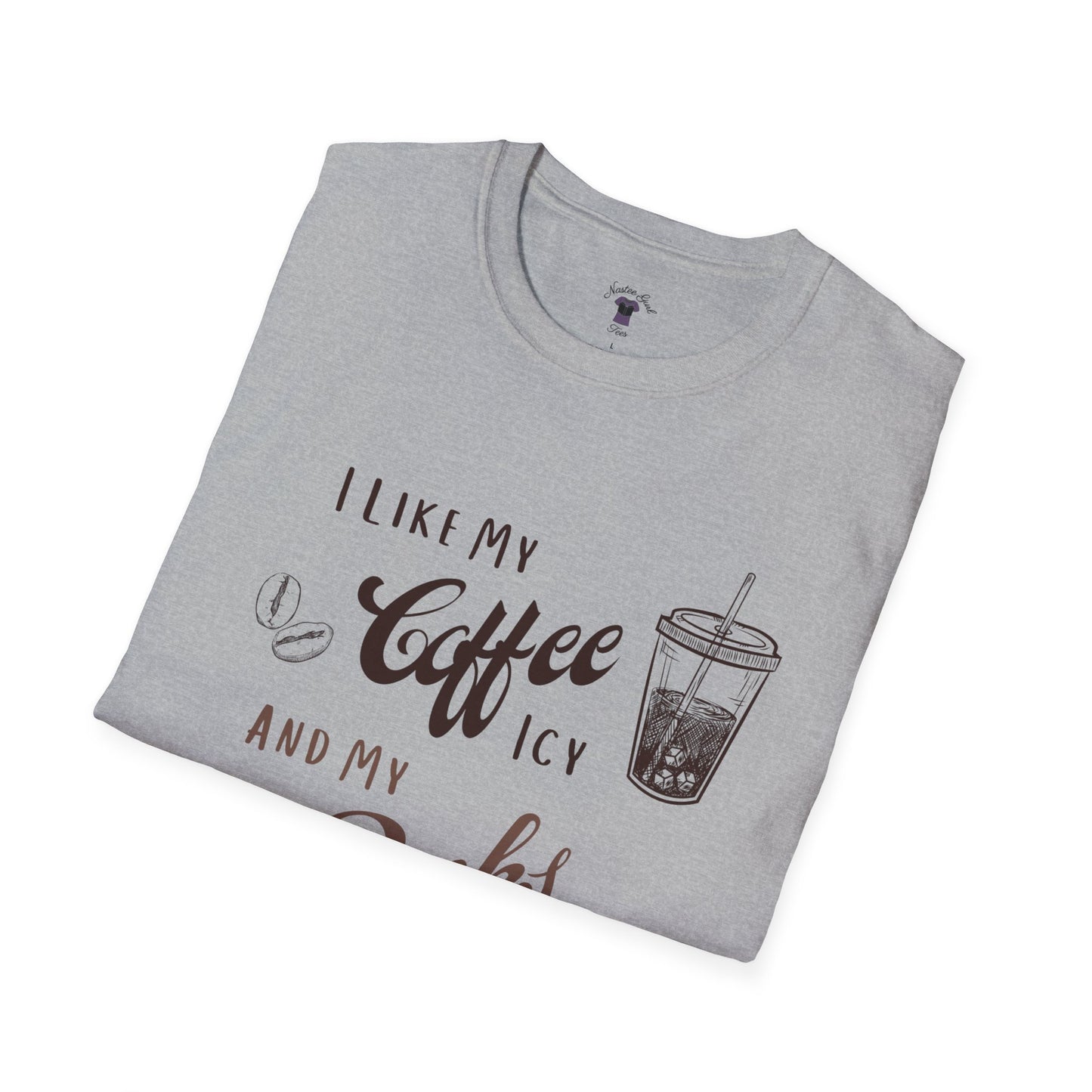 Funny Coffee and Books Unisex Softstyle T-Shirt