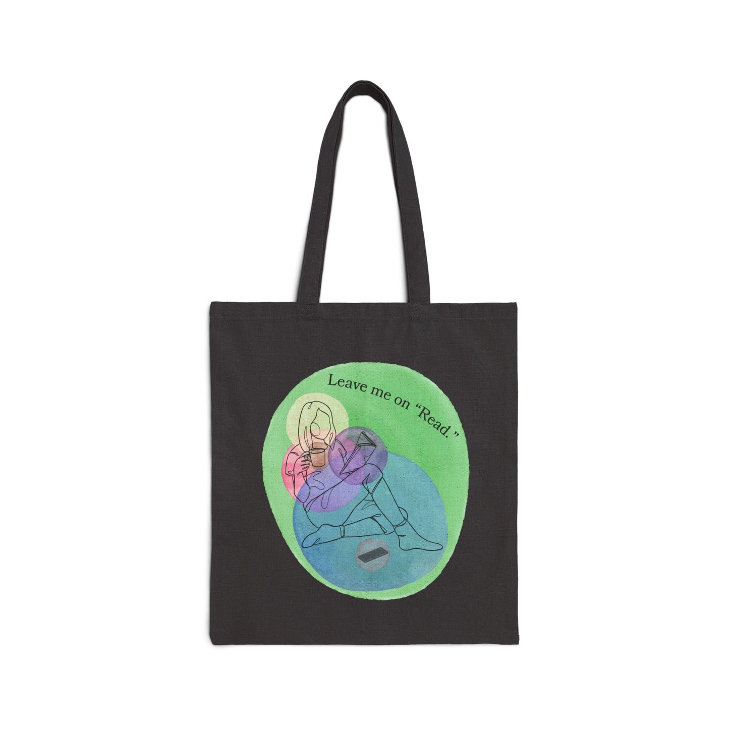 Book Lover's Cotton Canvas Tote Bag - Leave me on Read