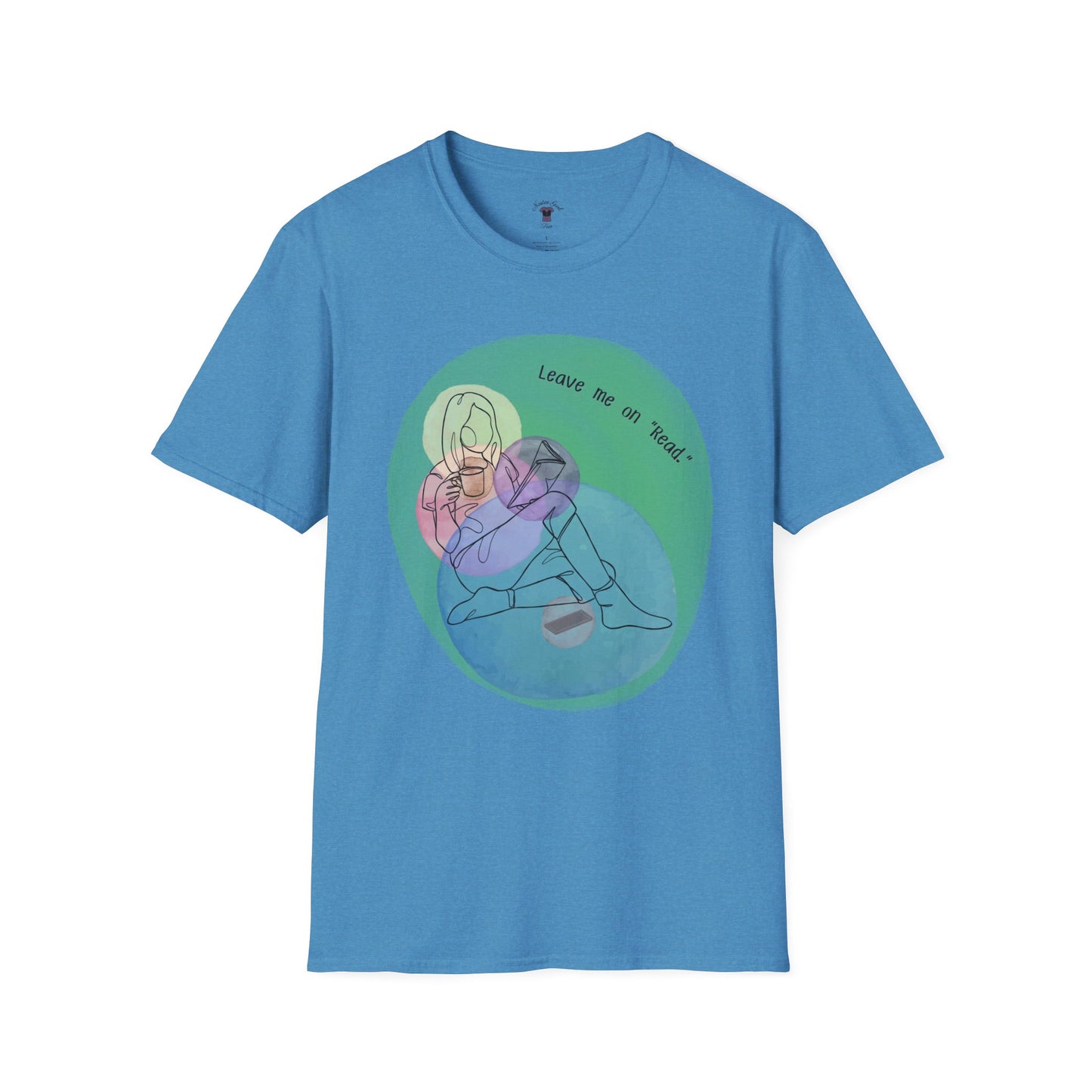 Leave Me on Read Unisex Softstyle T-Shirt - Colorful Comfy Tee - Book Reader Gift