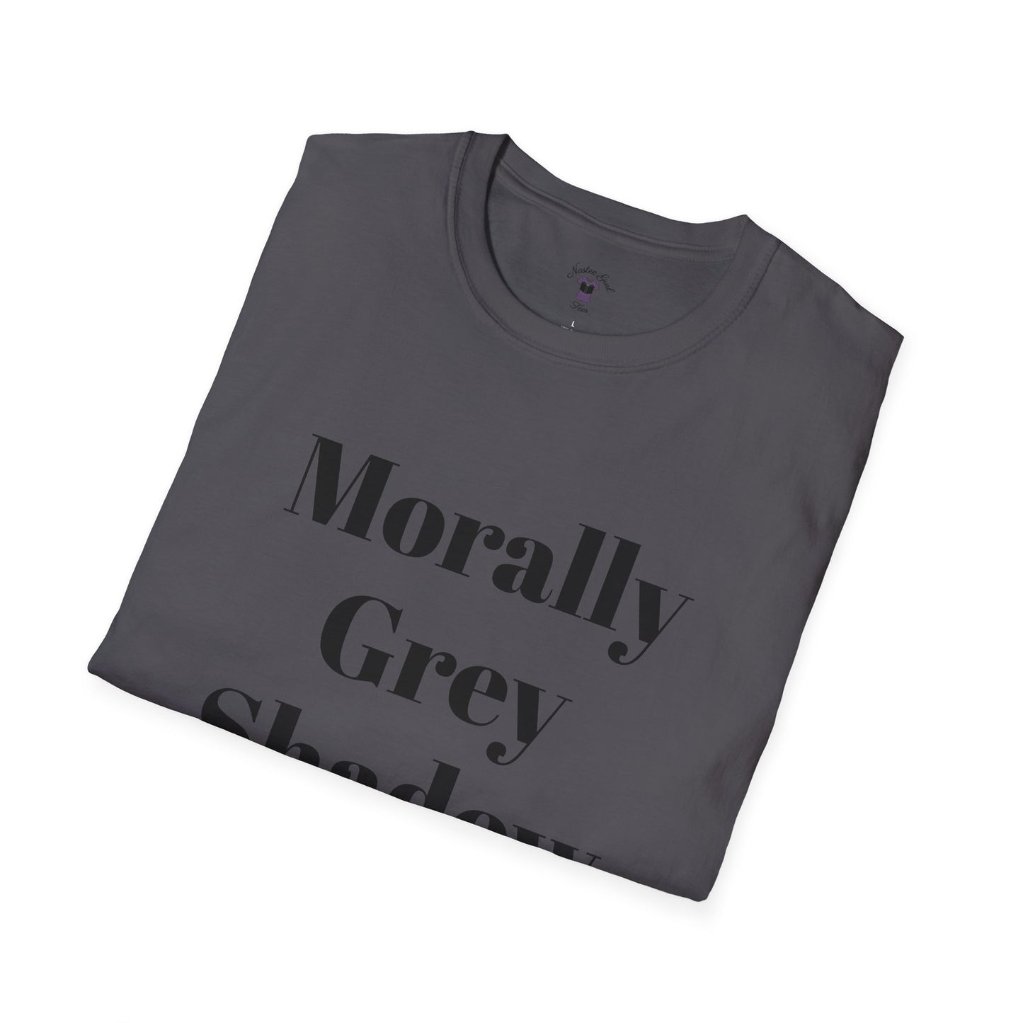 Morally Grey Unisex Softstyle T-Shirt - Bat Boy Apparel