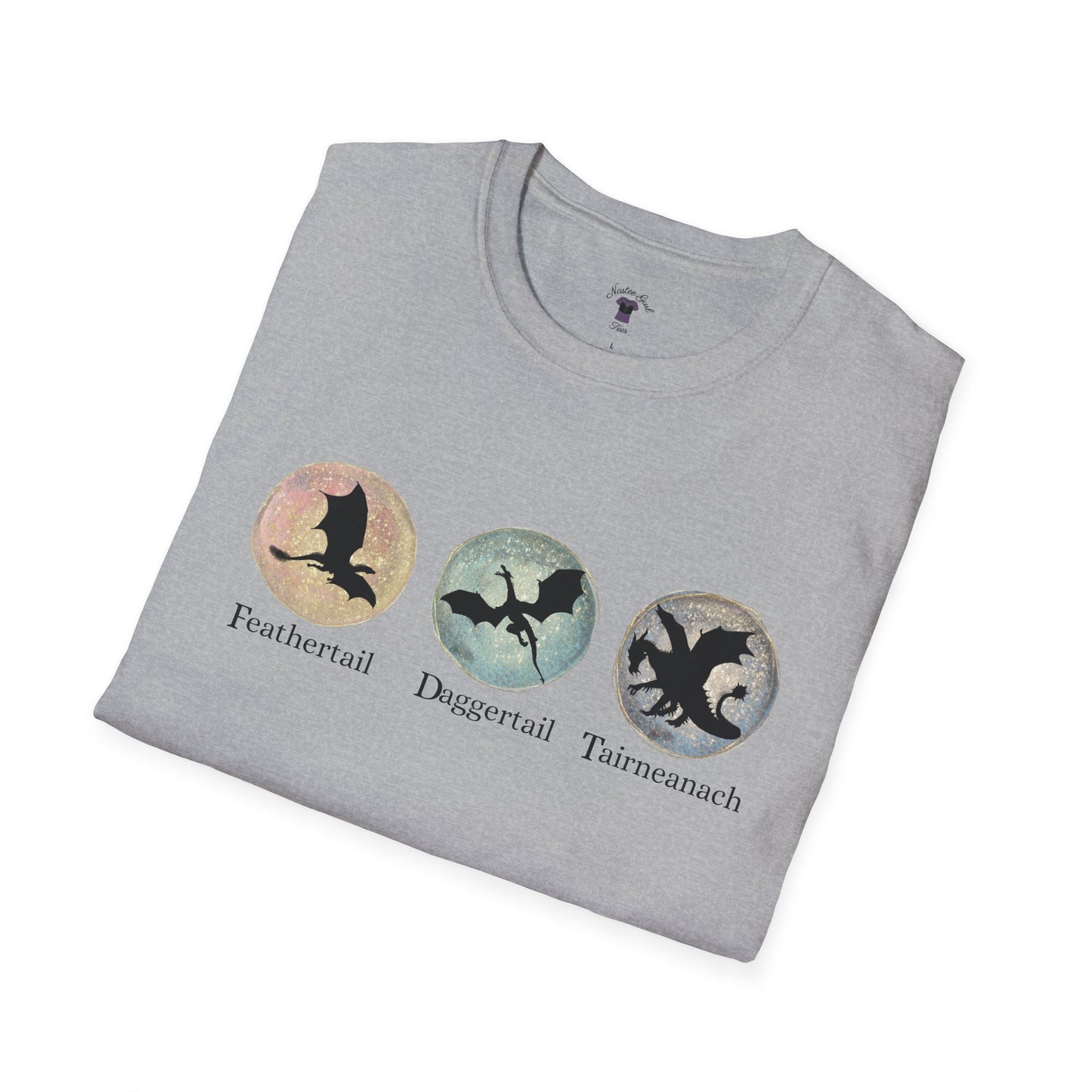 FDT Dragons Unisex Softstyle T-Shirt - Feathertail, Daggertail, Tairneanach Design