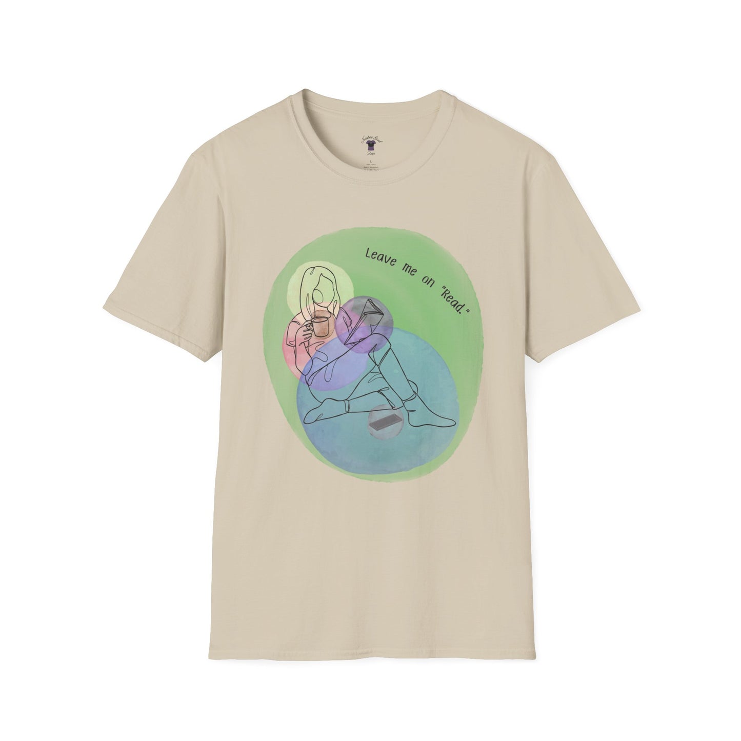Leave Me on Read Unisex Softstyle T-Shirt - Colorful Comfy Tee - Book Reader Gift