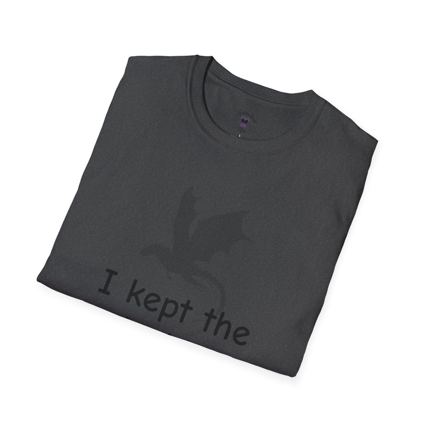 Inside Thoughts Funny Dragon Rider Quote - Unisex Softstyle T-Shirt - Onyx Storm