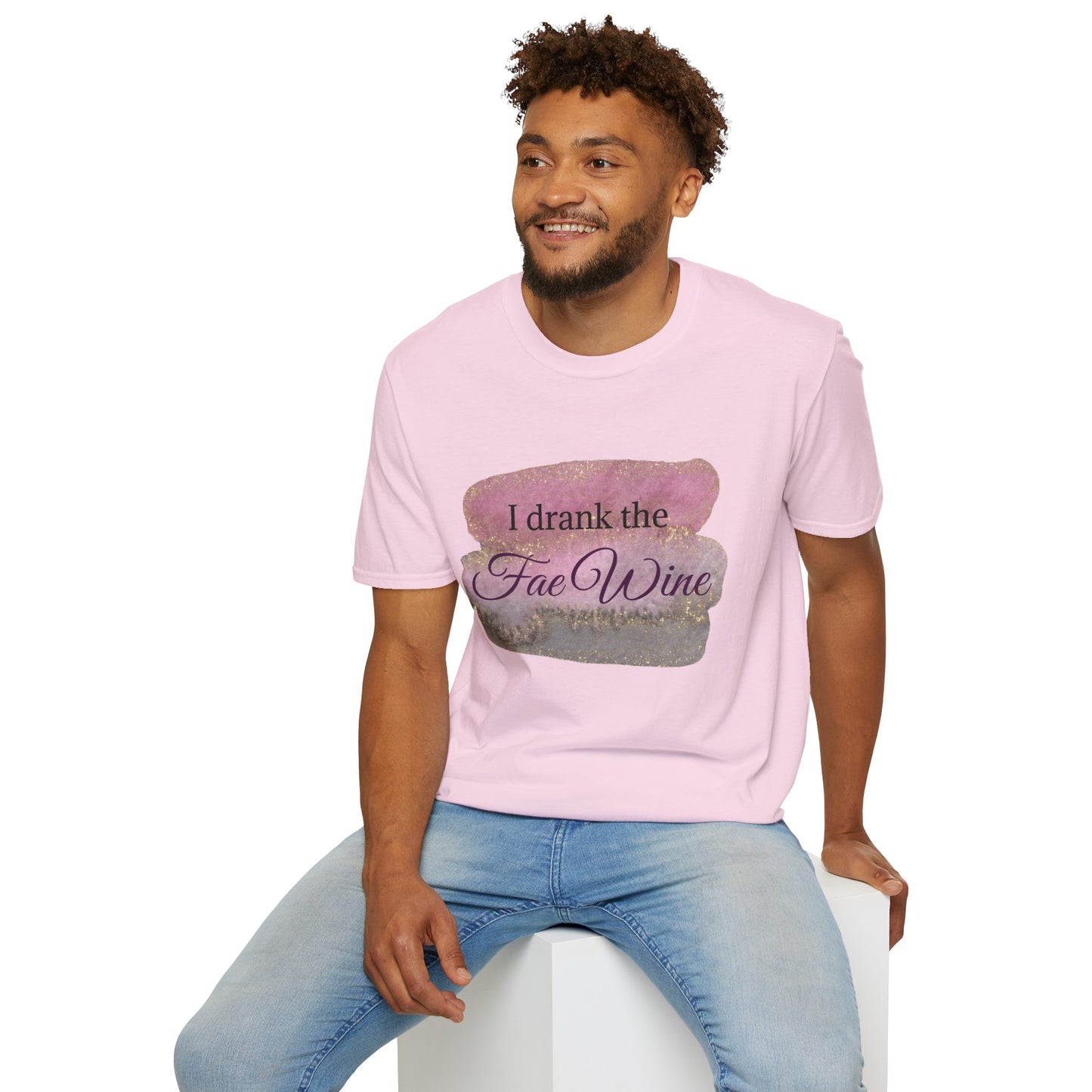 I Drank The Fae Wine T-Shirt - Unisex Softstyle Tee for Fantasy Lovers