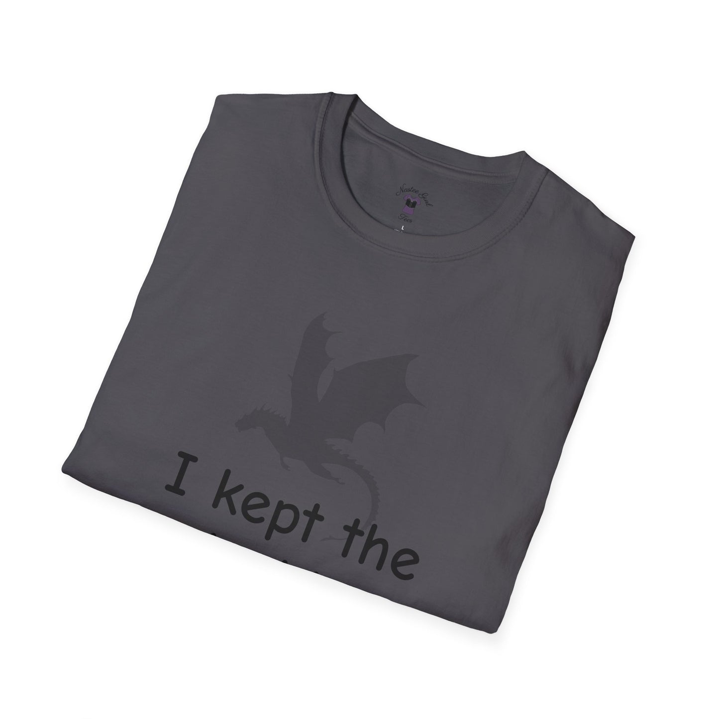 Inside Thoughts Funny Dragon Rider Quote - Unisex Softstyle T-Shirt - Onyx Storm