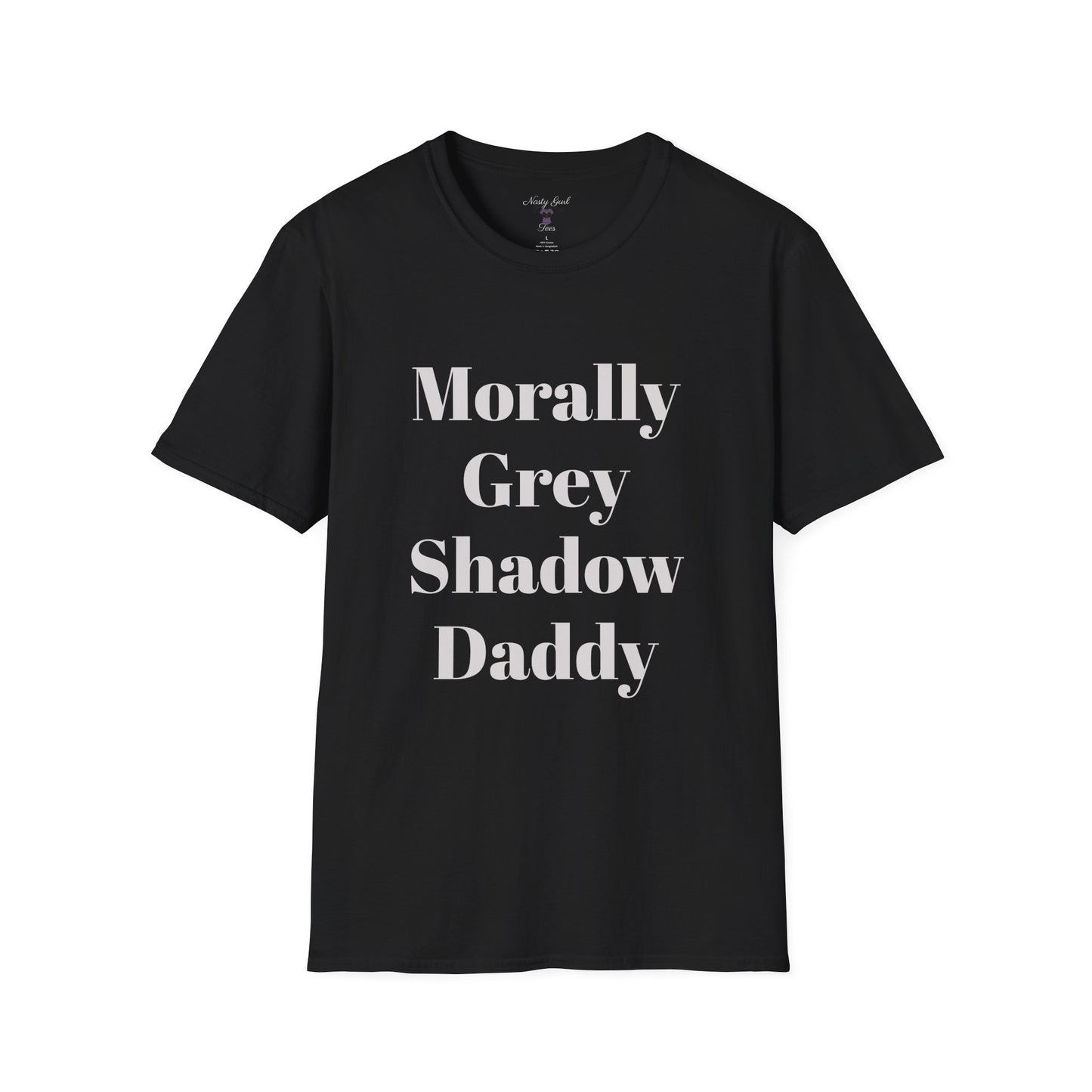 Morally Grey Unisex Softstyle T-Shirt - Bat Boy Apparel