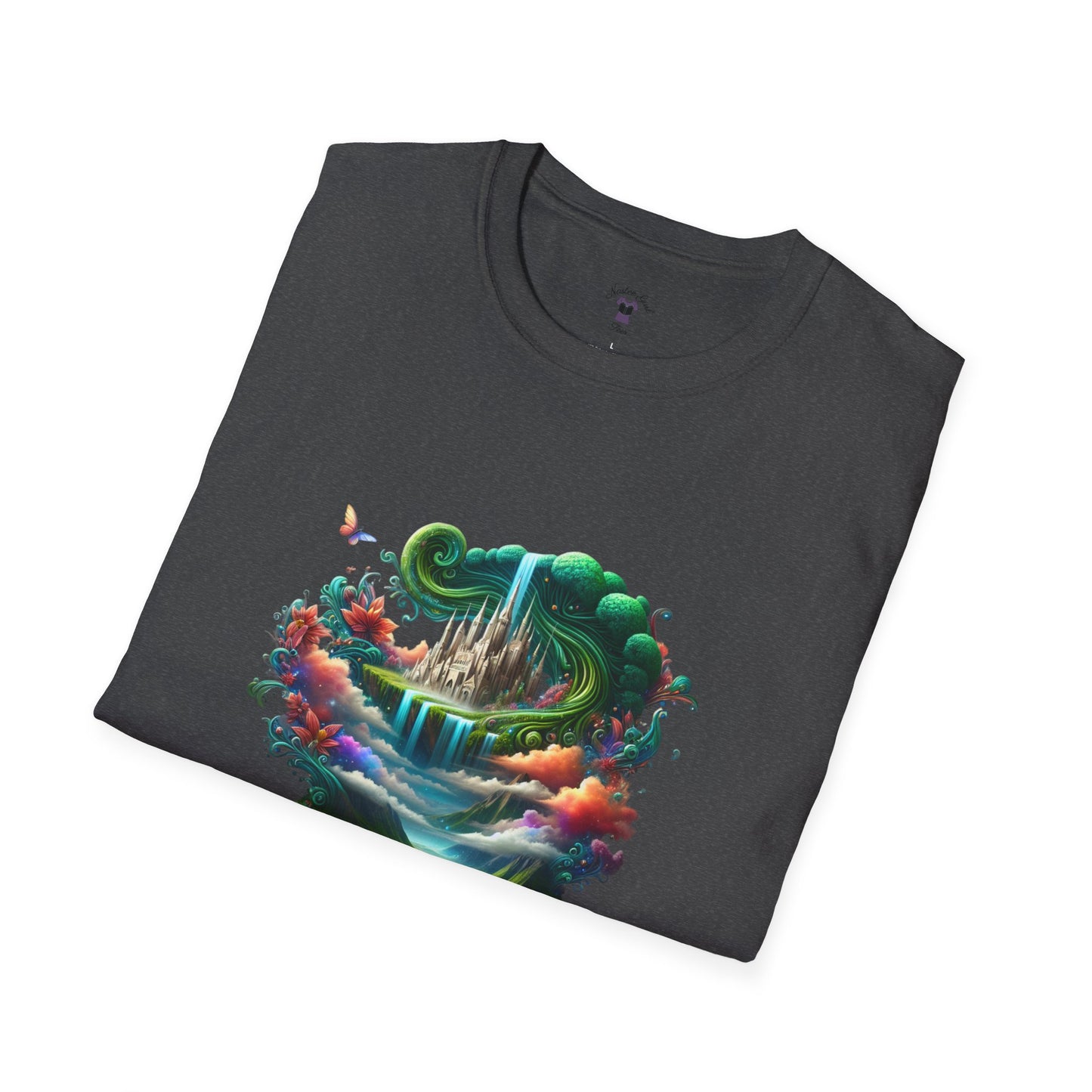 Fantasy-Inspired Unisex Softstyle T-Shirt with Whimsical Book Design