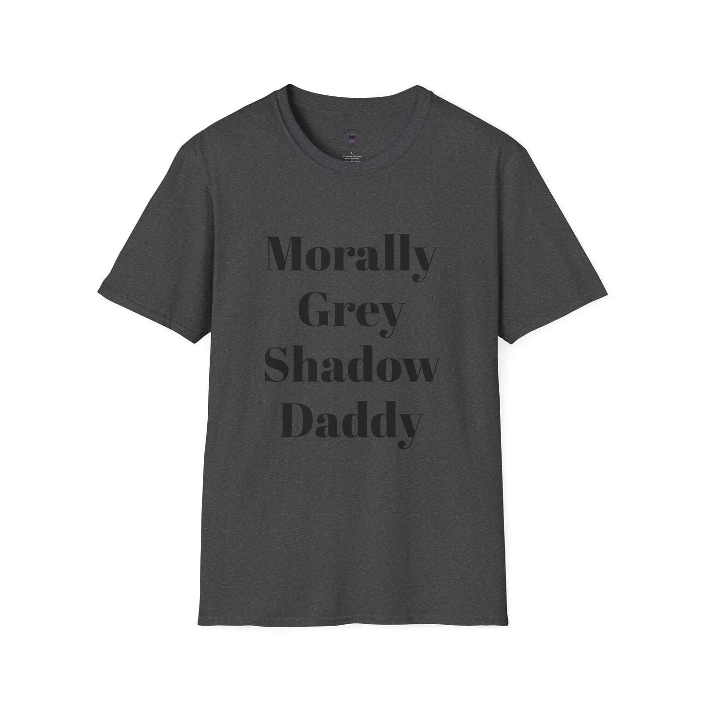 Morally Grey Unisex Softstyle T-Shirt - Bat Boy Apparel
