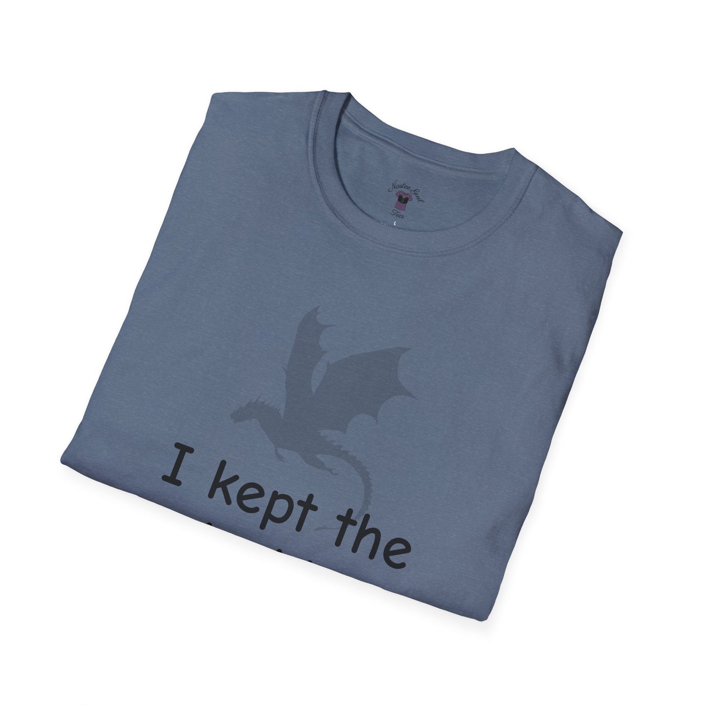 Inside Thoughts Funny Dragon Rider Quote - Unisex Softstyle T-Shirt - Onyx Storm