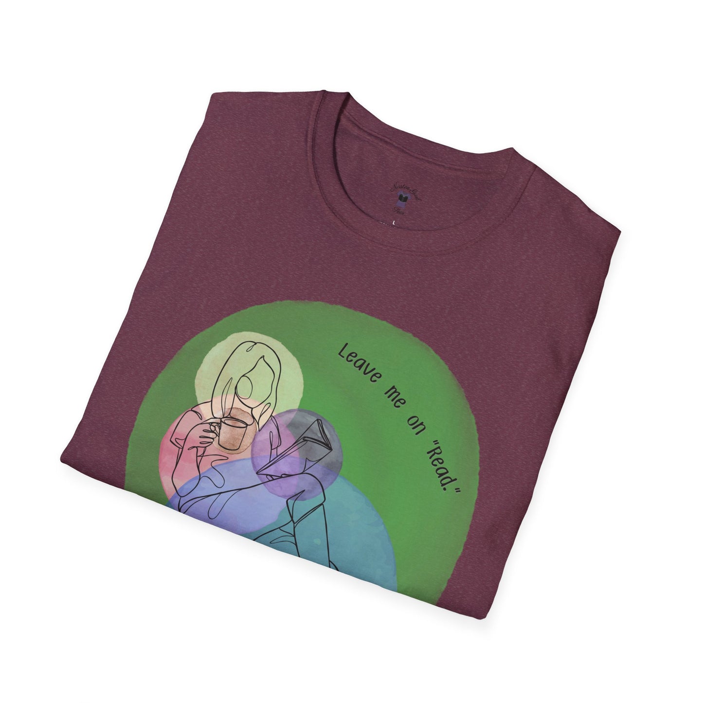 Leave Me on Read Unisex Softstyle T-Shirt - Colorful Comfy Tee - Book Reader Gift