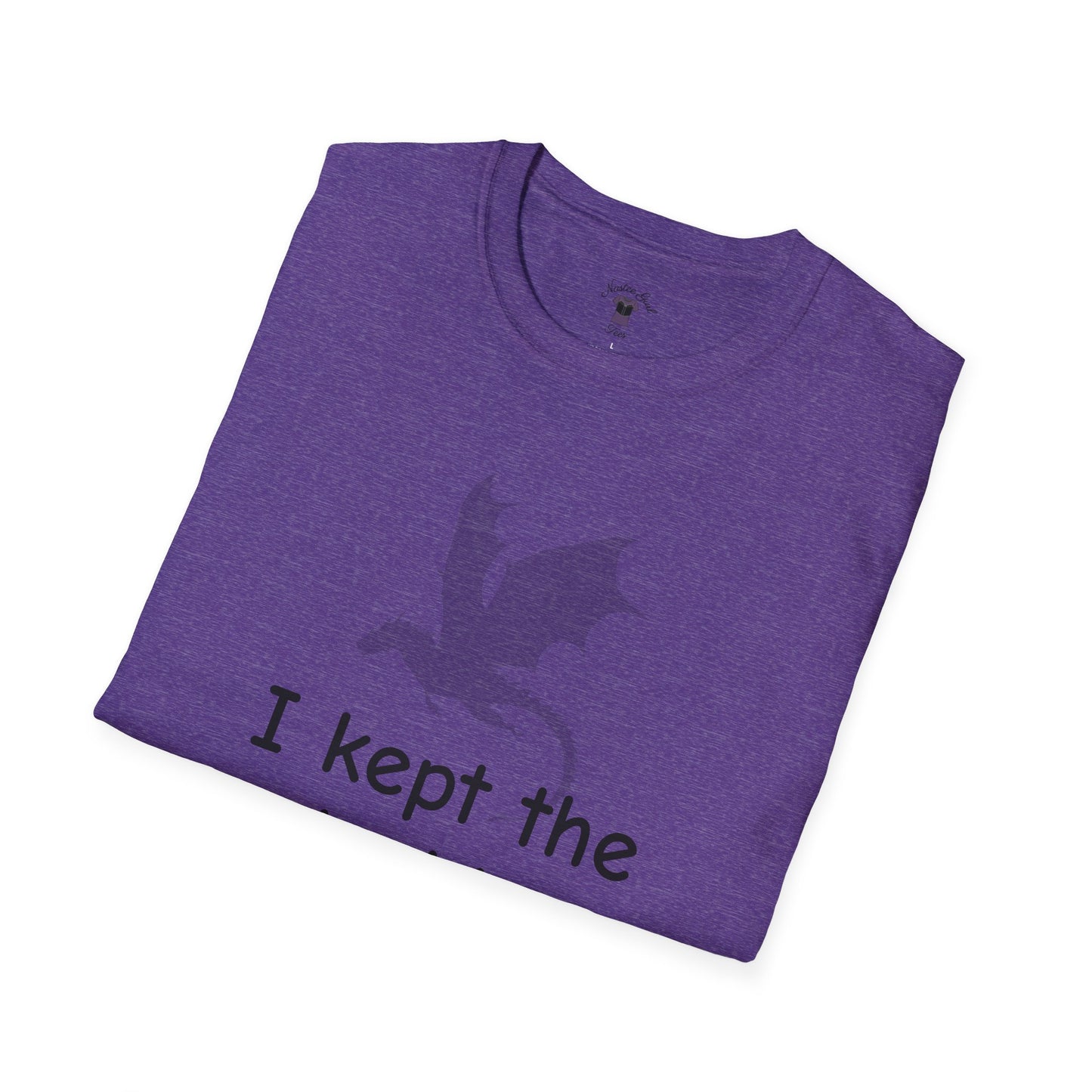 Inside Thoughts Funny Dragon Rider Quote - Unisex Softstyle T-Shirt - Onyx Storm