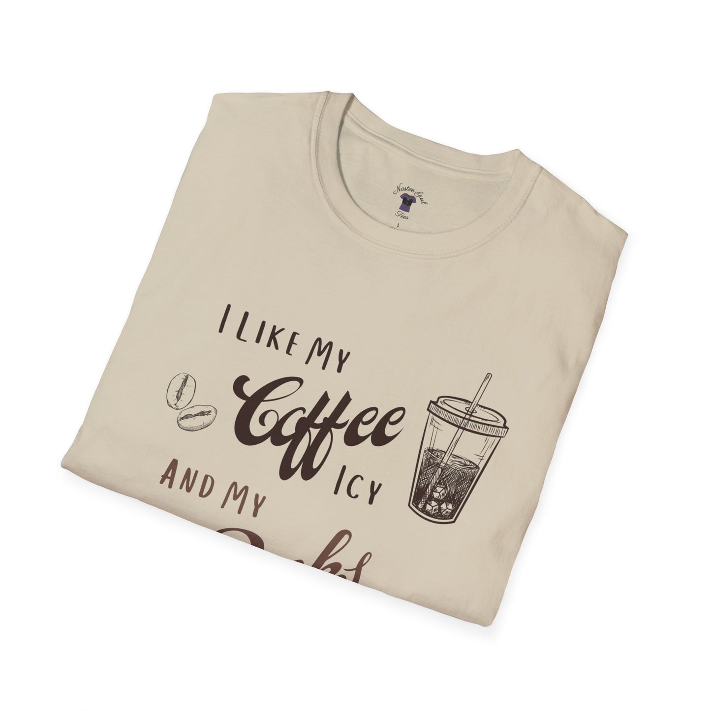 Funny Coffee and Books Unisex Softstyle T-Shirt