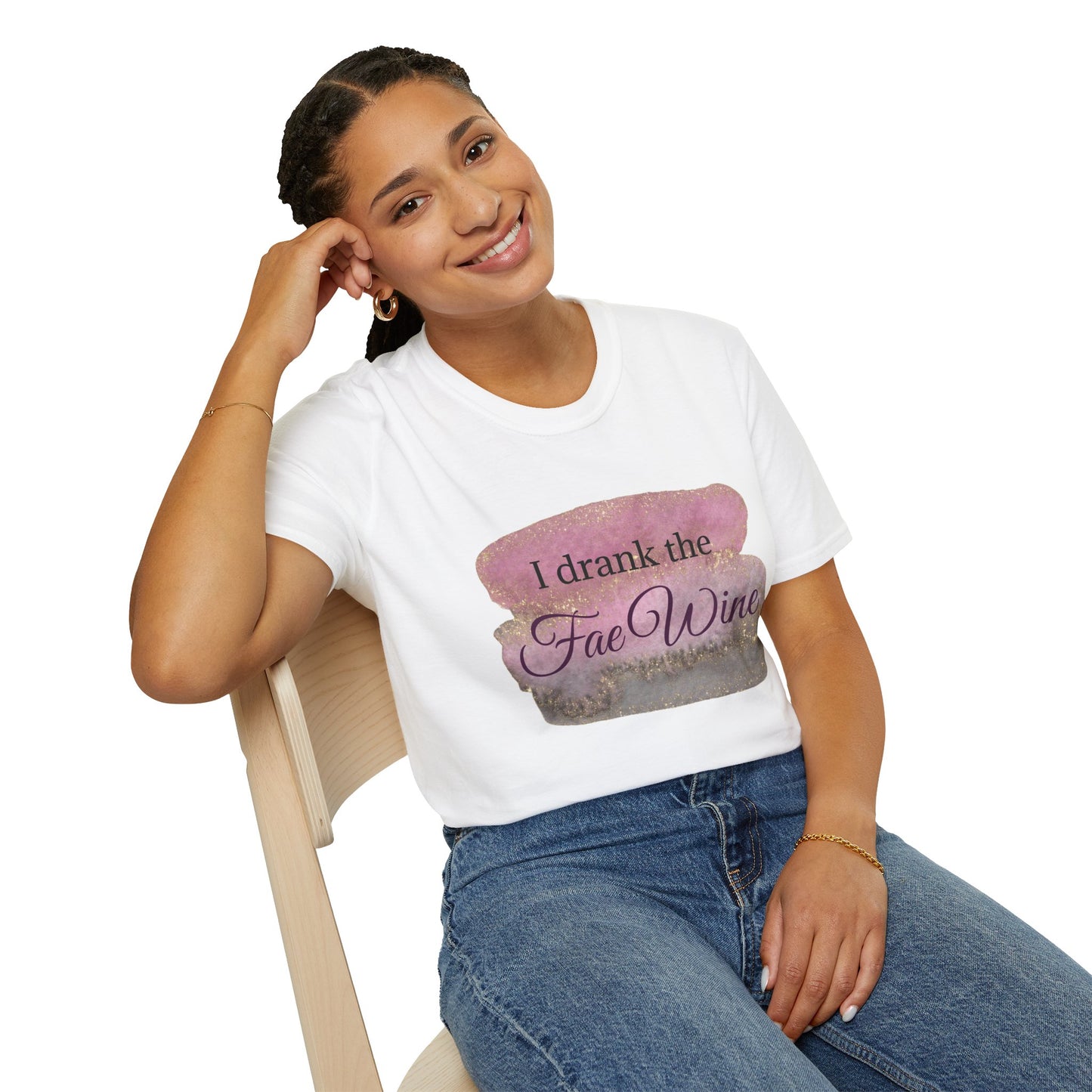 I Drank The Fae Wine T-Shirt - Unisex Softstyle Tee for Fantasy Lovers