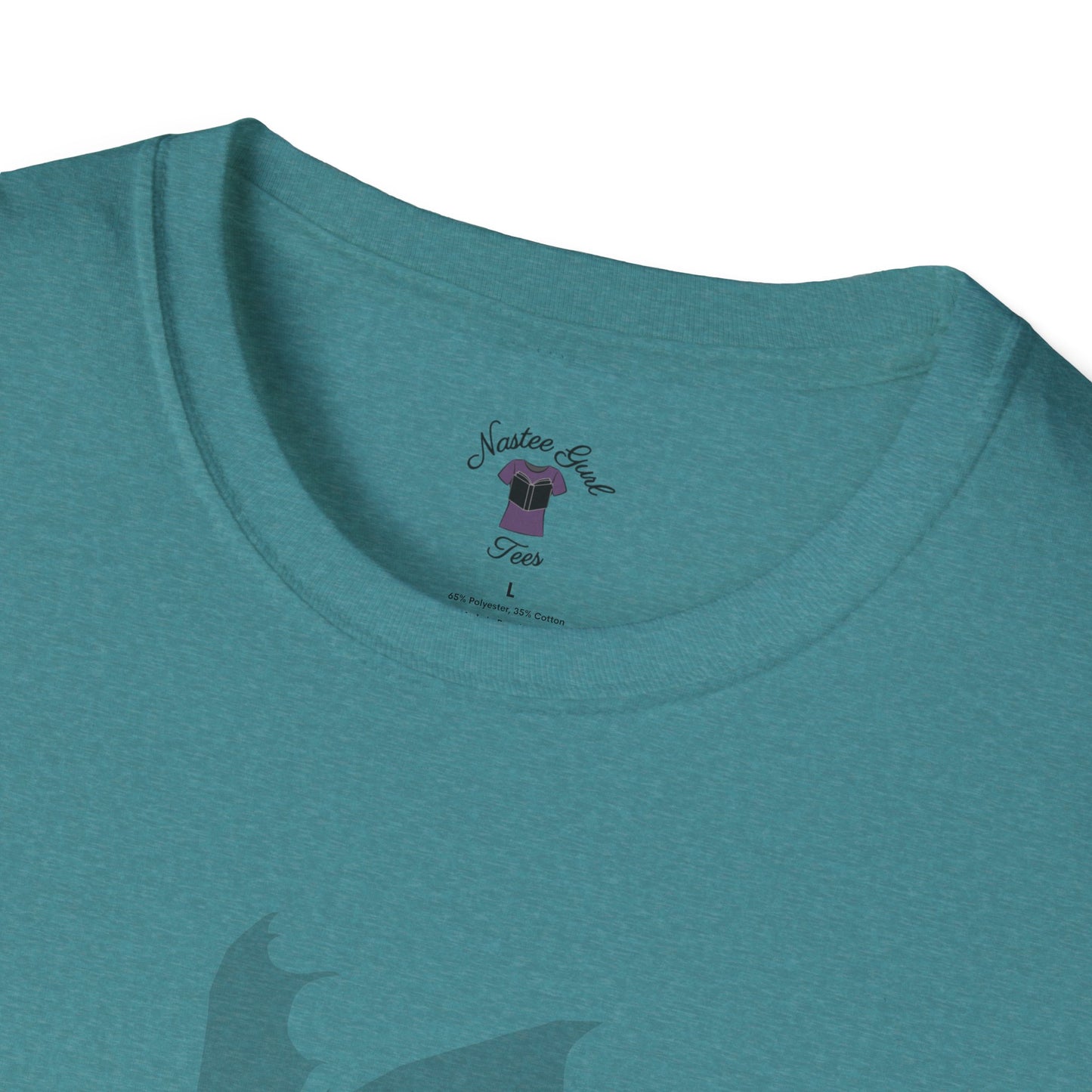 Inside Thoughts Funny Dragon Rider Quote - Unisex Softstyle T-Shirt - Onyx Storm
