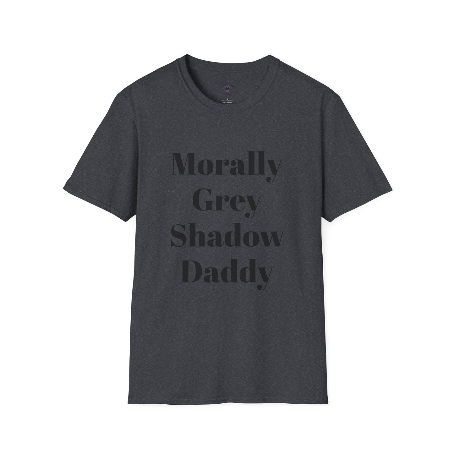 Morally Grey Unisex Softstyle T-Shirt - Bat Boy Apparel