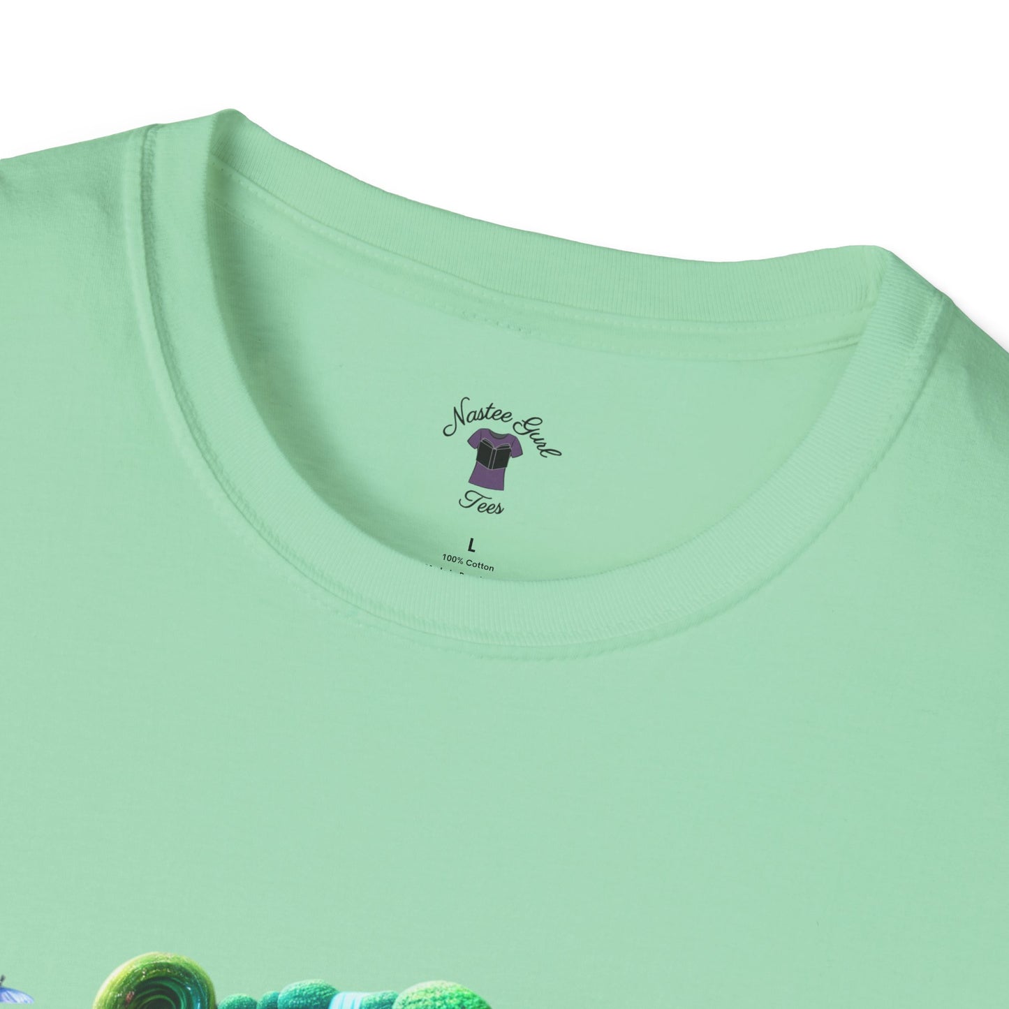 Fantasy-Inspired Unisex Softstyle T-Shirt with Whimsical Book Design