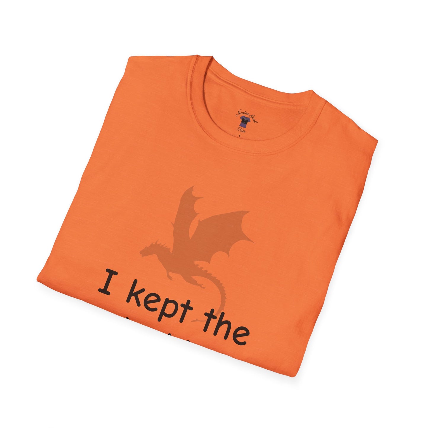 Inside Thoughts Funny Dragon Rider Quote - Unisex Softstyle T-Shirt - Onyx Storm